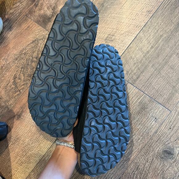 Birkenstock Soft Black Suede Arizona Slide sandals size 6 EU 36 - Picture 5 of 5